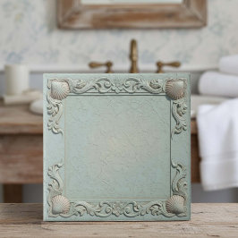 Trompe L'oeil Marine Life Shell Border 2 ID1190j