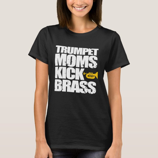 Trompete Engraçado Mãe Camisa Seção Marcha Bloco B (Frente)