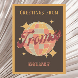 Tromsø Tromso Noruega Cartão Postal Retro Vintage