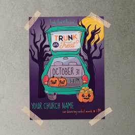 Tronco ou Poster de Halloween Personalizado de Tra
