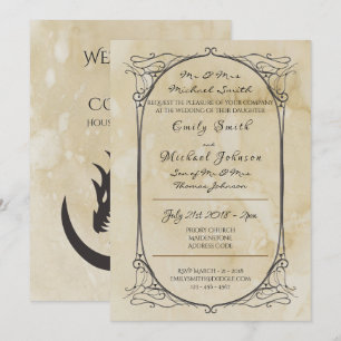 Tronos que Wedding o dragão medieval do convite