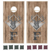 Trophy Rustic Buck Tema de Caça e Nome da Família