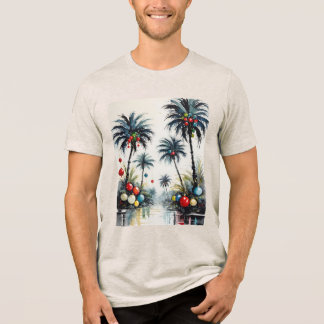 Tropical Beach Christmas Palm Trees With Ornaments
