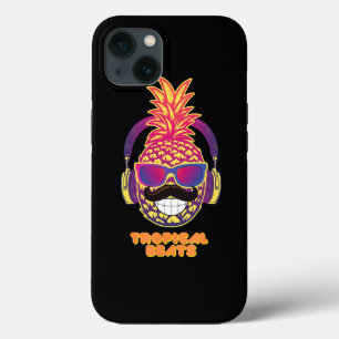 Tropical Beats Pineapple DJ Diversão com bigode Su