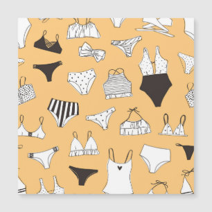 Tropical Bikini: Padrão de Verão Desenhado à Mão