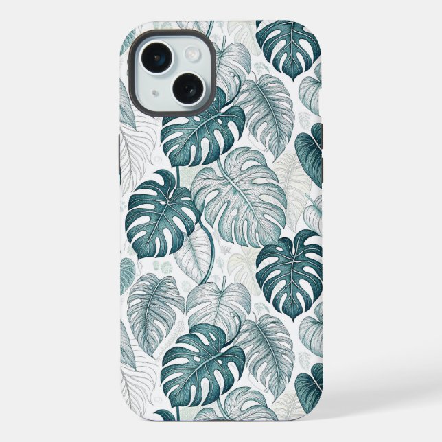 Tropical Botanical Green Monsteras (Verso)