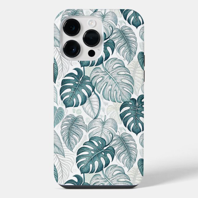 Tropical Botanical Green Monsteras (Verso)