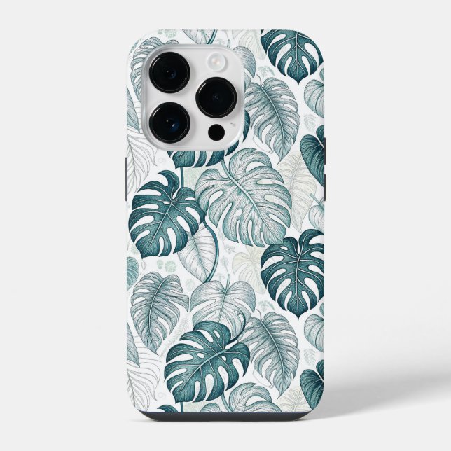 Tropical Botanical Green Monsteras (Verso)