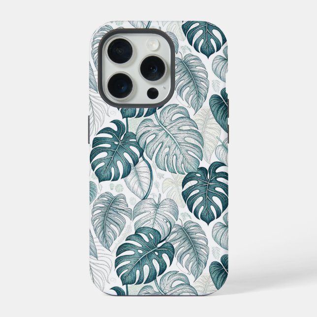 Tropical Botanical Green Monsteras (Verso)