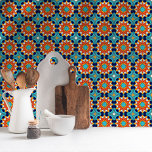 Tropical Breeze - Padrão Mosaico marroquino<br><div class="desc">Um design marroquino com cores de brisa tropical para lembrá-los das vibrações mediterrânicas em um dia brilhante.</div>