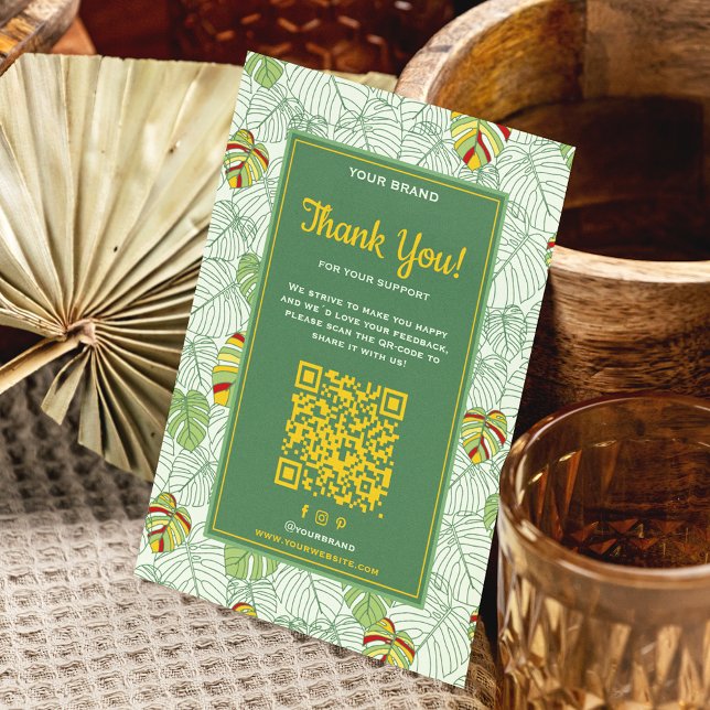 Tropical Business Obrigado Encomendar Cartão com C (Criador carregado)