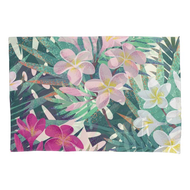 Tropical de Frangipani: Vintage branco-rosa. (Frente)