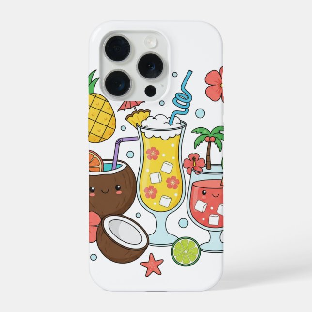 Tropical Drinks – Cute Summer Cocktail Phone Case (Verso)