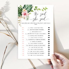 Tropical Ele disse que ela disse que era jogo de c