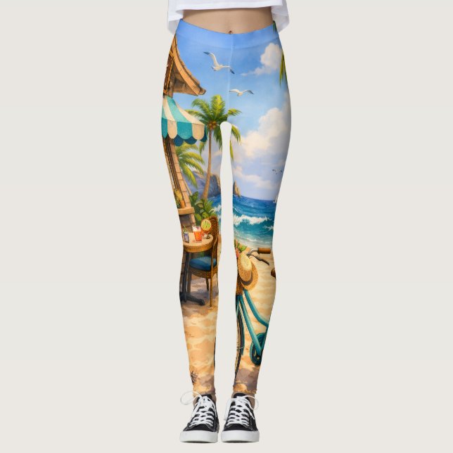 Tropical Escape Leggings – Sunset Vibes Edition (Frente)