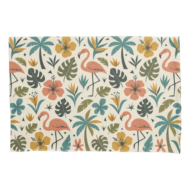Tropical Flamingo and Palm Tree Pattern (Frente-Esquerda)