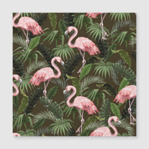 Tropical Flamingo Pattern: Folhas Vintage