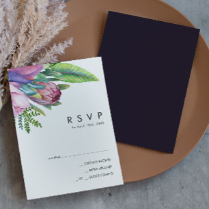 Tropical Floral Colorida Placa RSVP RPúrpura Es