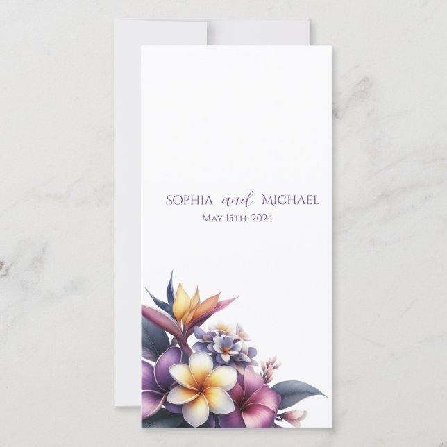 Tropical Floral- Programa de Casamento- (Frente)