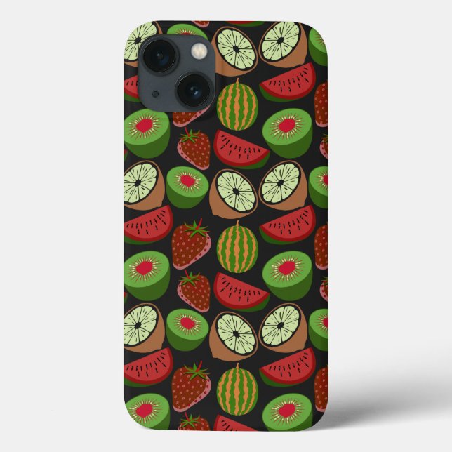 Tropical fruit seamless pattern colorful (Verso)