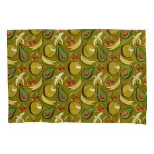 Tropical fruit seamless pattern yellow