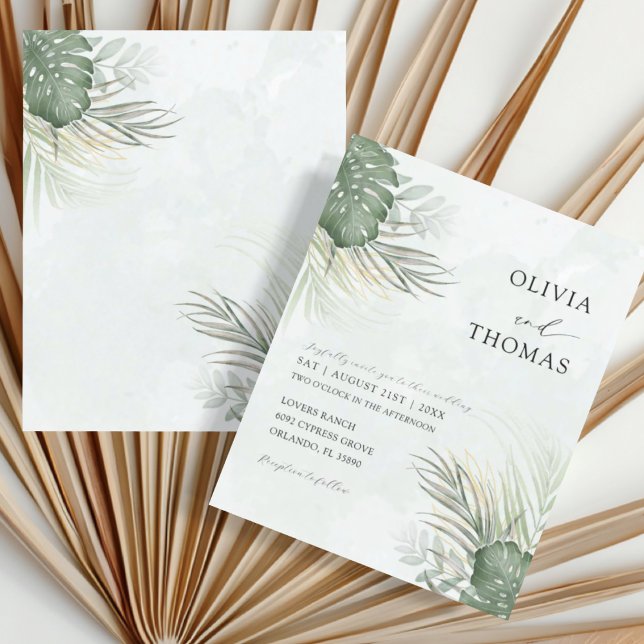 Tropical Green Palms BUDGET Wedding  (Criador carregado)