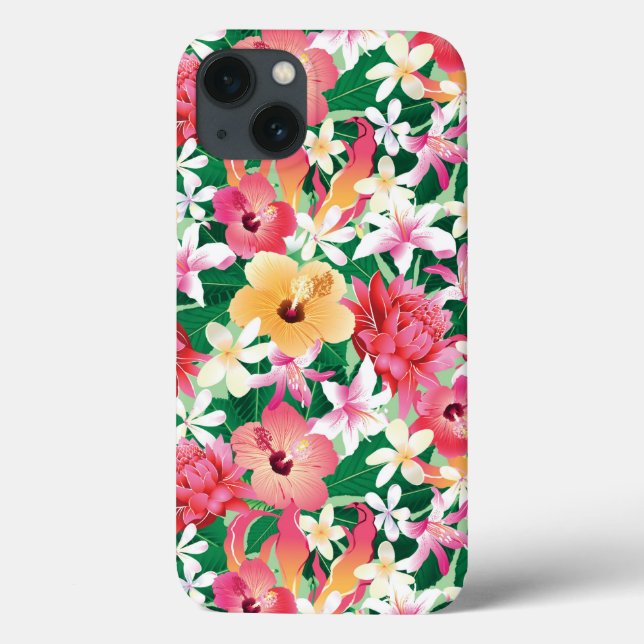 Tropical Hibiscus Floral Pattern (Verso)