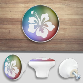 Tropical Hibiscus Rainbow Ocean Beach Decor