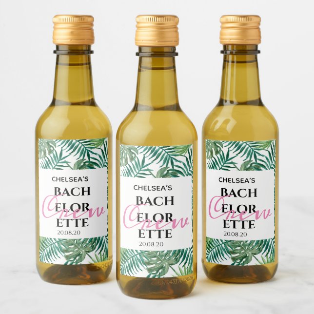 Tropical Leaves Bachelorette Crew (Garrafas)
