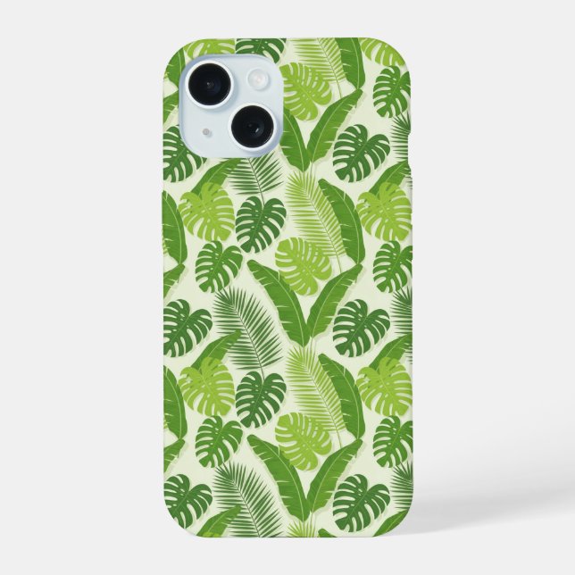 Tropical Leaves & Monstera Seamless Pattern (Verso)
