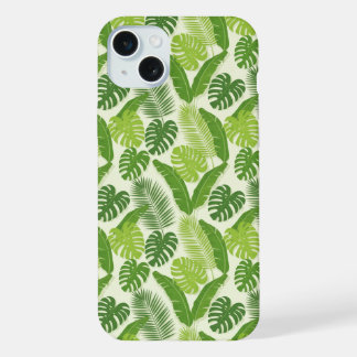 Tropical Leaves & Monstera Seamless Pattern