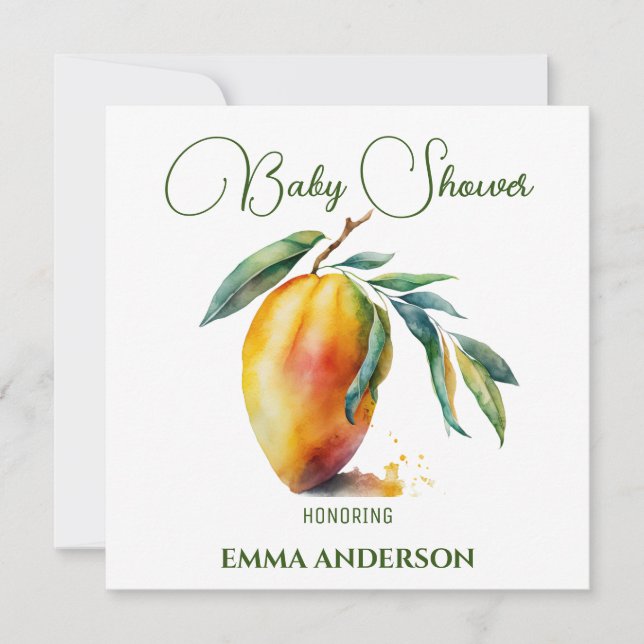 Tropical Mango | Baby Shower (Frente)