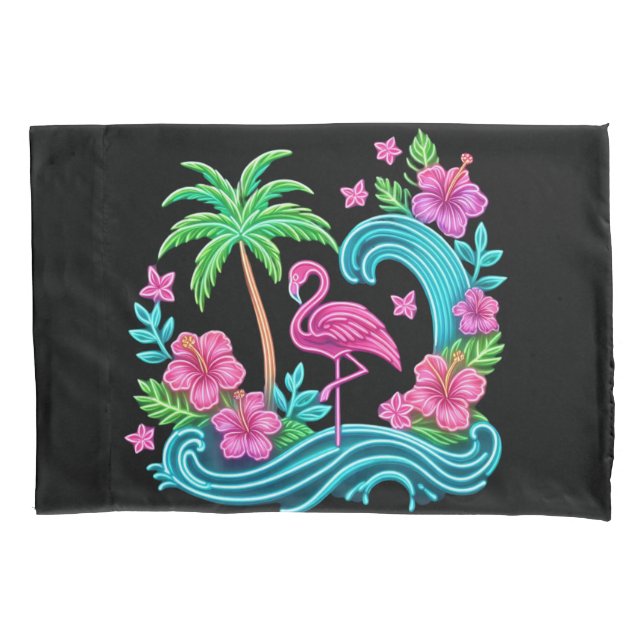 Tropical Neon Flamingo (Frente)