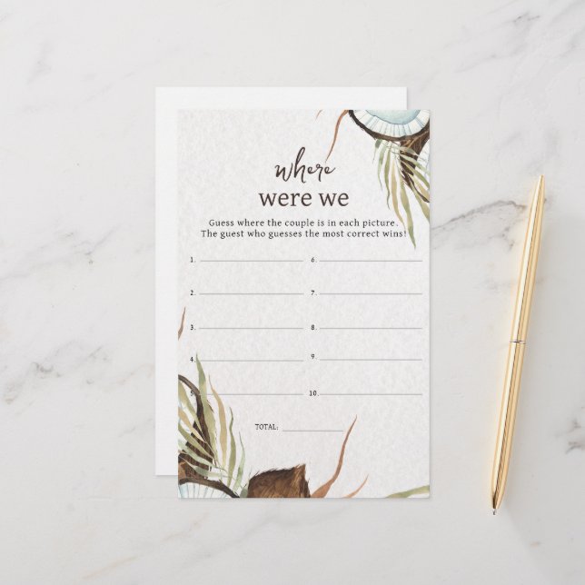 Tropical Onde estávamos no jogo do chá de panela (Frente/Verso In Situ)