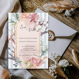 Tropical Orchid Arch Wedding Save the Date Magnet