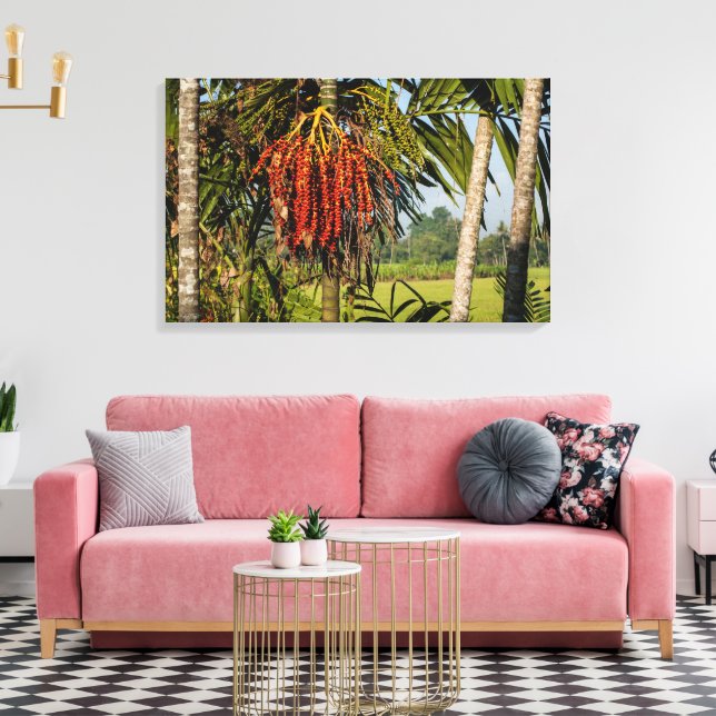 Tropical Palm Fruit Bali - Canvas Wall Art Print (Insitu(Sala de estar))
