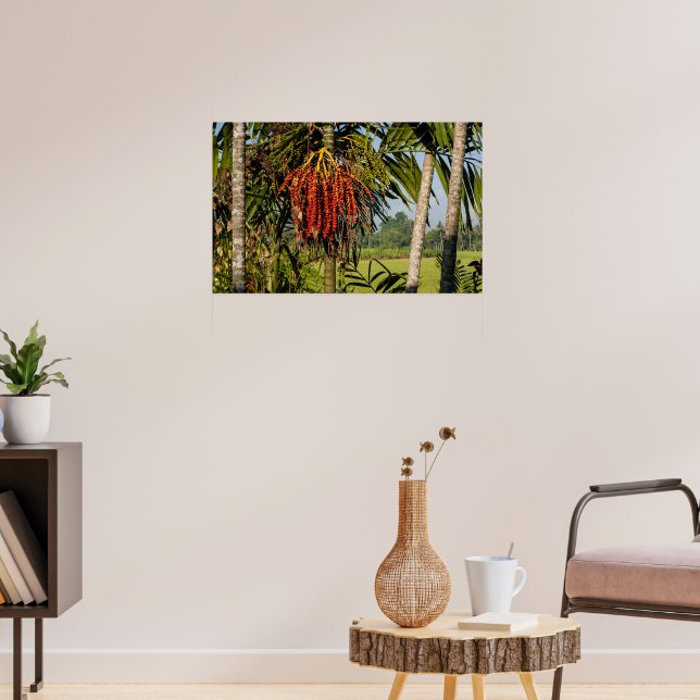 Tropical Palm Fruit Island Landscape Poster Print (Sala de Estar 3)