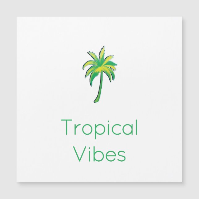 Tropical palm tree card  (Frente)