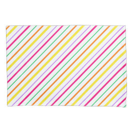 Tropical Pink Green Orange Yellow Stripes