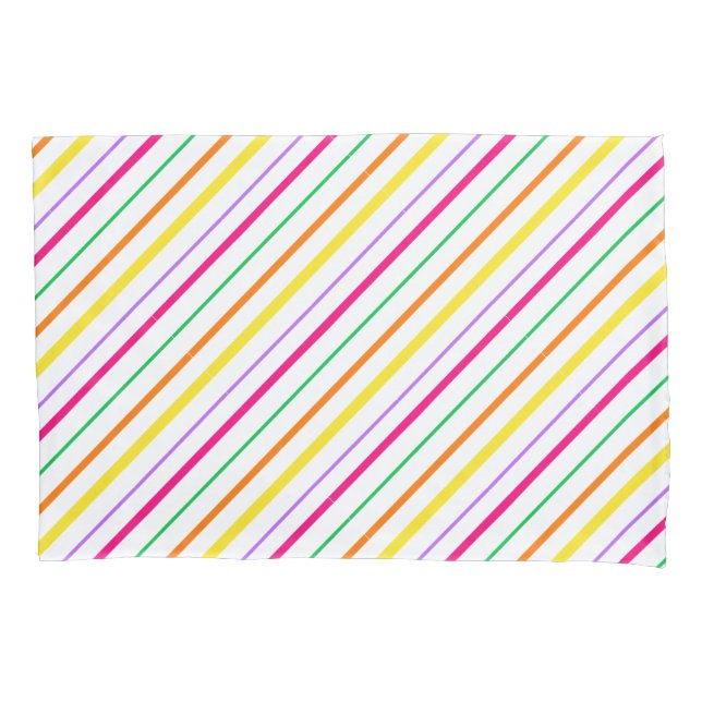 Tropical Pink Green Orange Yellow Stripes (Frente)