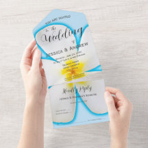 Tropical, Plumeria Branca em Azul, Casamento Flora