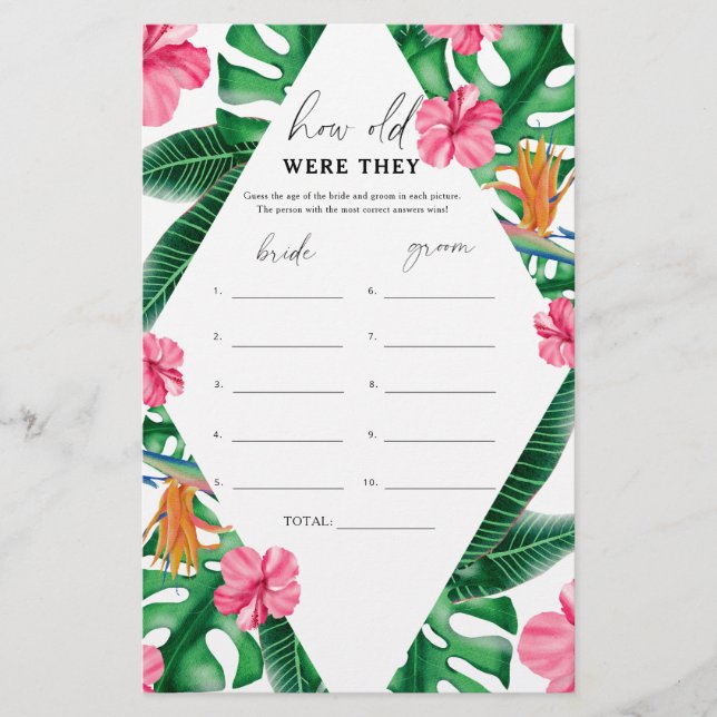 Tropical - Quantos anos eles tinham? (Frente)