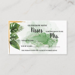 Tropical Quantos beijos para o cartão de jogo da S