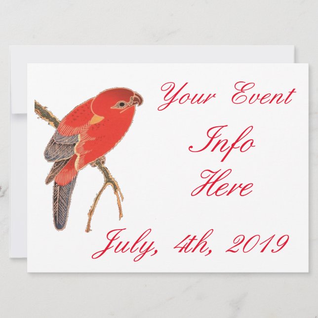 Tropical Red Parrot Flower Thunder_Cove (Frente)