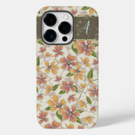 Tropical Retro Floral Monograma