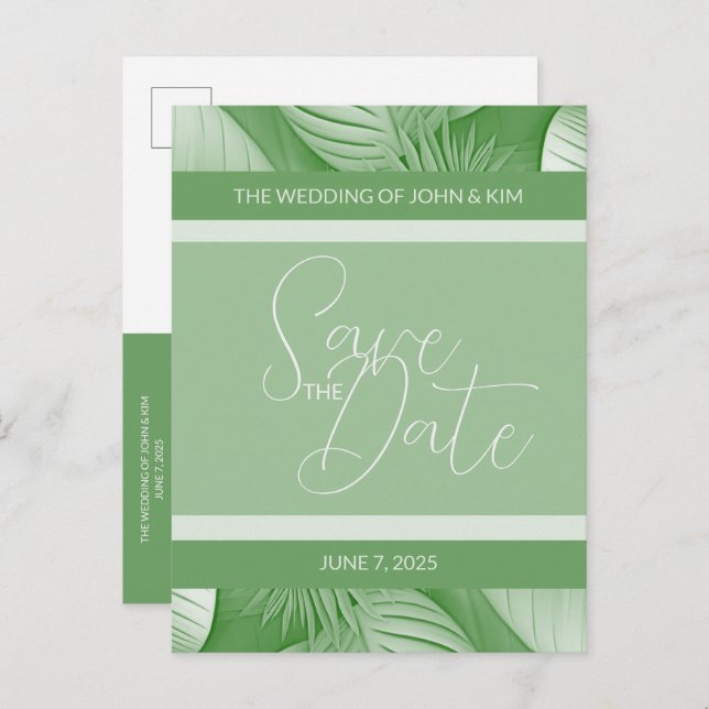 Tropical Salve o Cartão postal de aviso de data de (Frente/Verso)