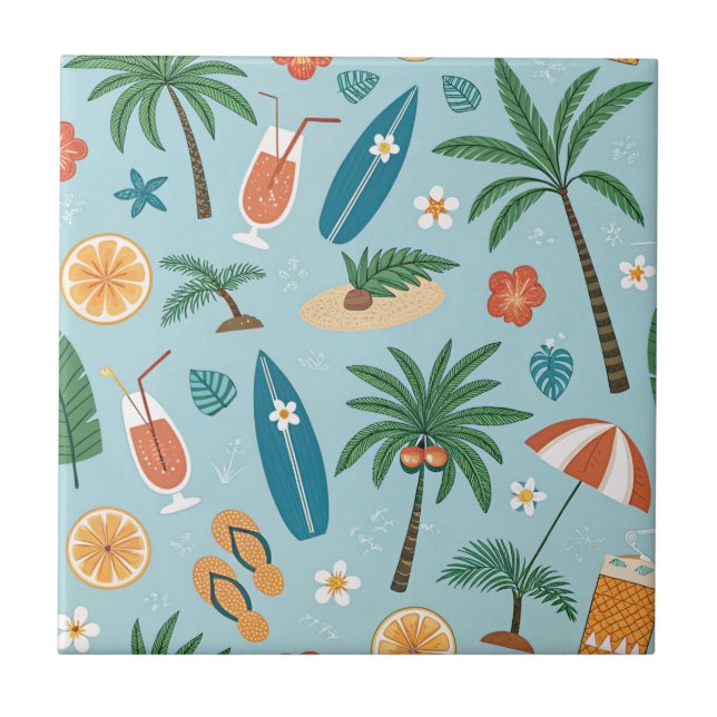 Tropical Summer Beach Pattern (2) (Frente)
