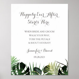 Tropical Wedde Noite Groom Enviando Poster