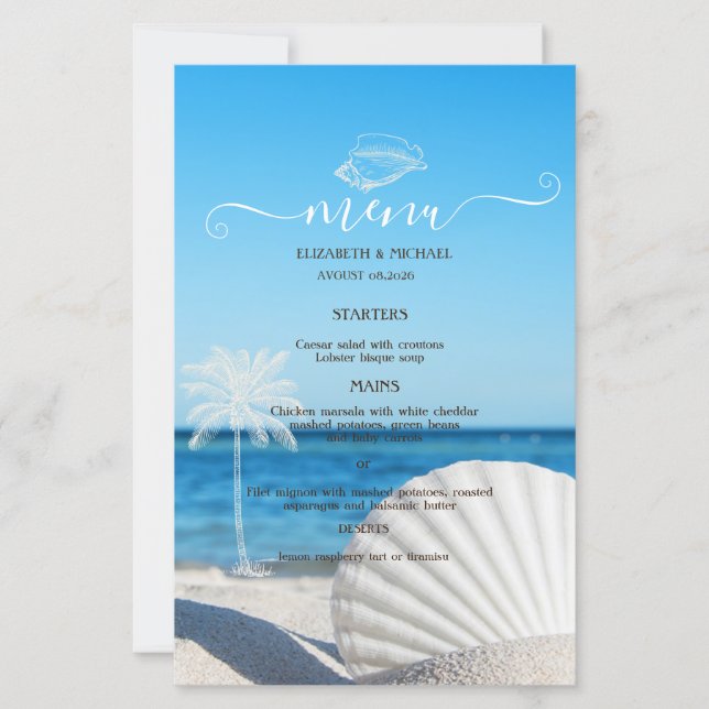 Tropical Wedding Ocean Beach  (Frente)