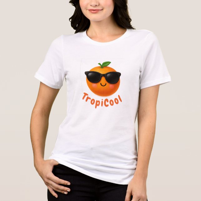 TropiCool Laranja - Camiseta Fruta doce e ensolara (Frente)